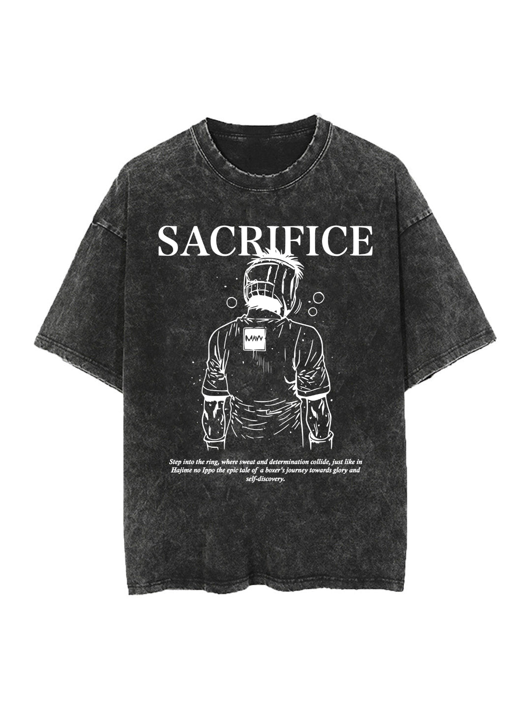 GRIT & SACRIFICE IPPO OVERSIZE VINTAGE T-SHİRT-HAJİME NO IPPO
