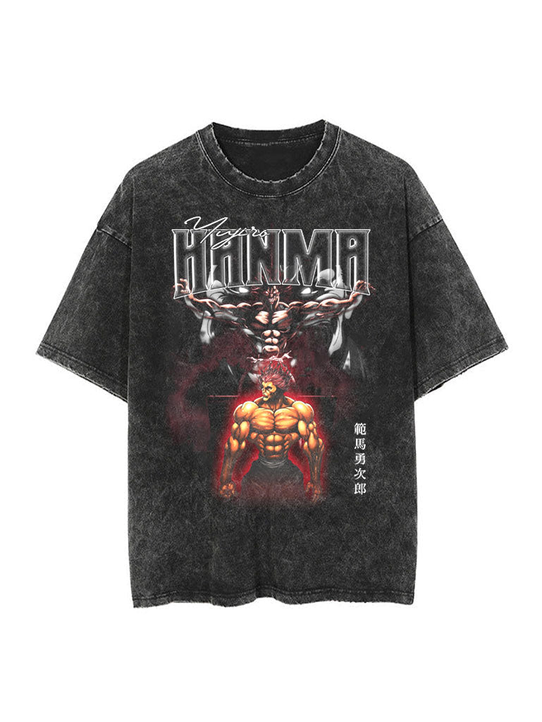 YUJIRO HANMA VINTAGE T-SHİRT-BAKU HANMA