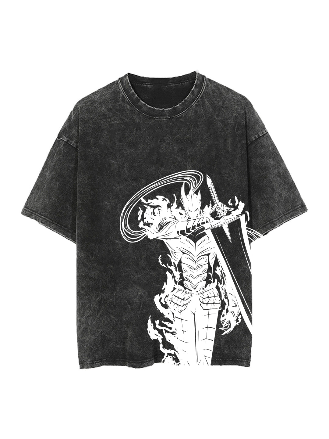 IGRIS OVERSIZE VINTAGE T-SHİRT-SOLO LEVELİNG