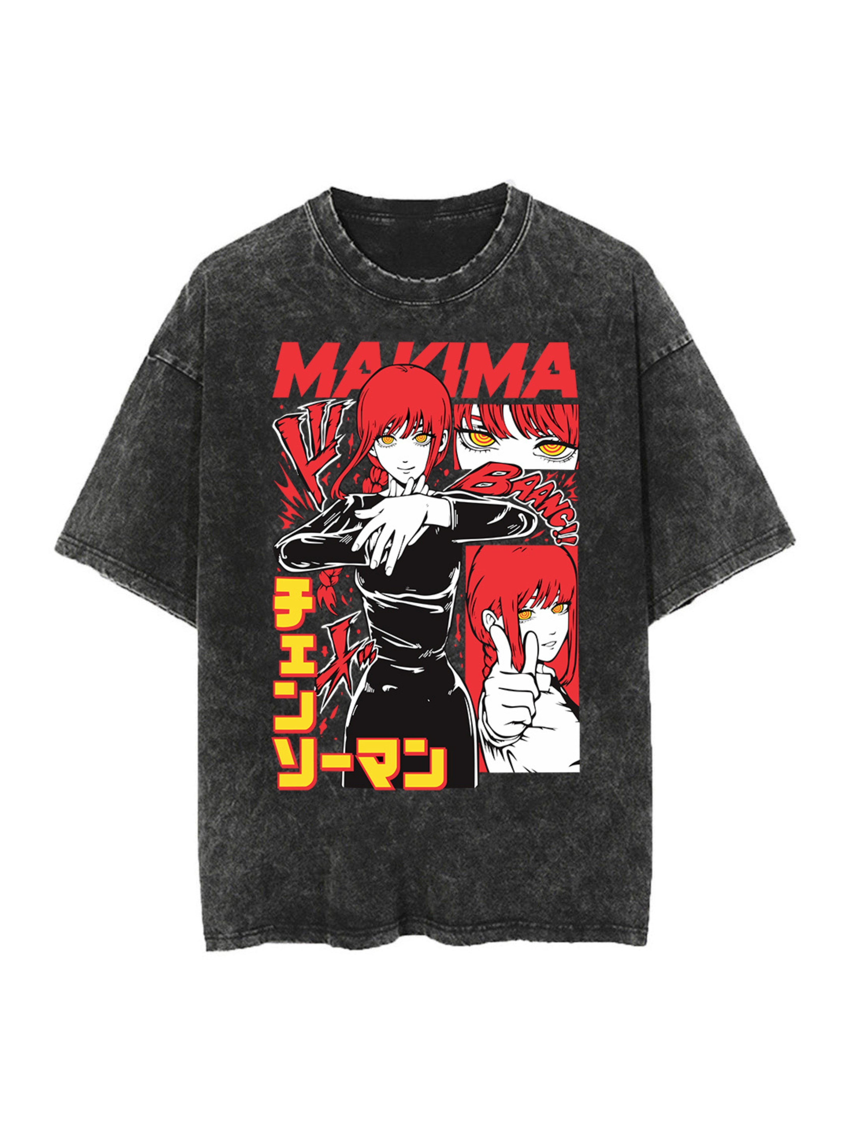MAKIMA BANG VINTAGE OVERSIZE T-SHİRT-CHAİNSAW MAN