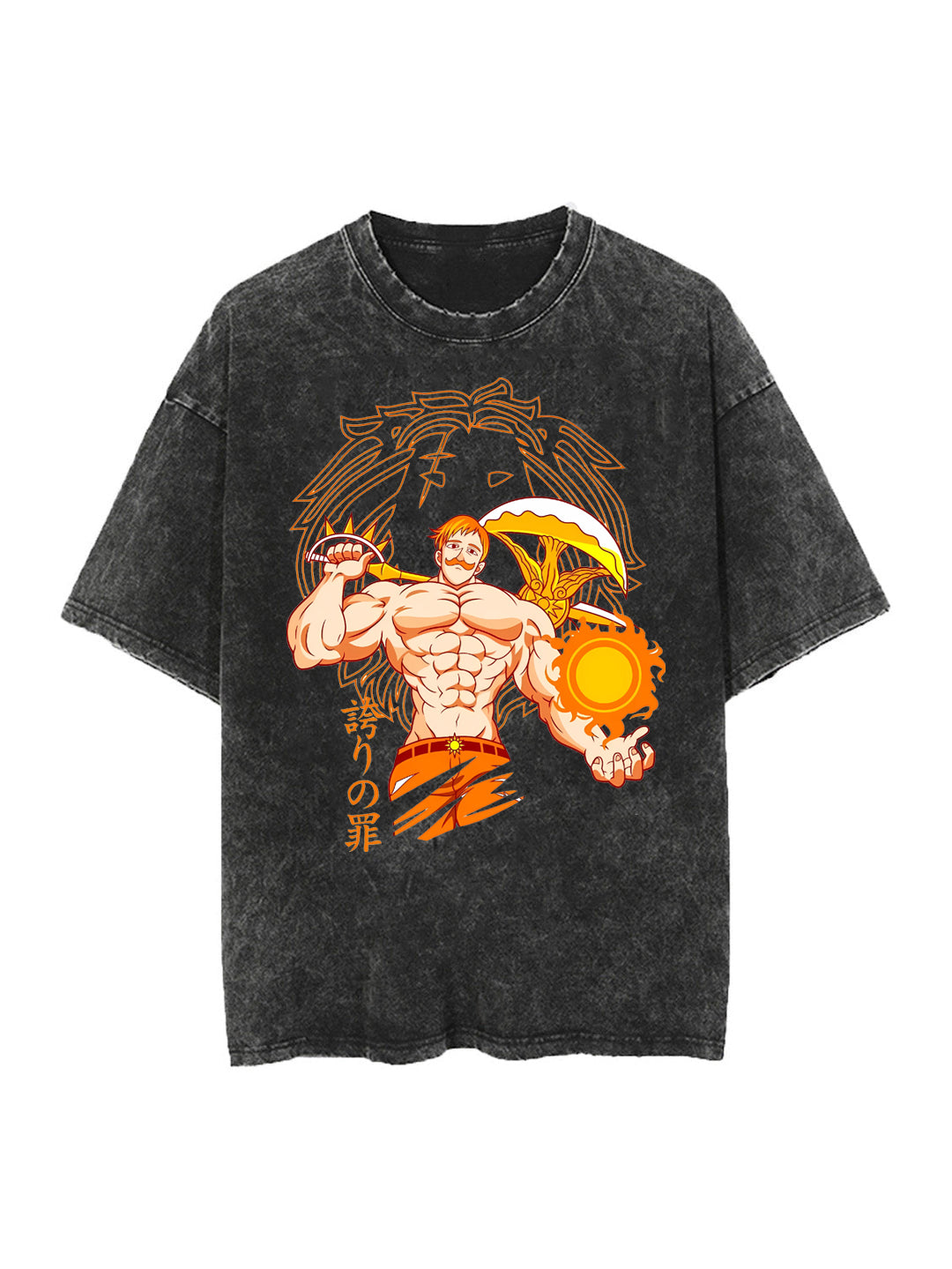 ESCANOR VINTAGE OVERSIZE T-SHİRT-Nanatsu no Taizai (The Seven Deadly Sins)