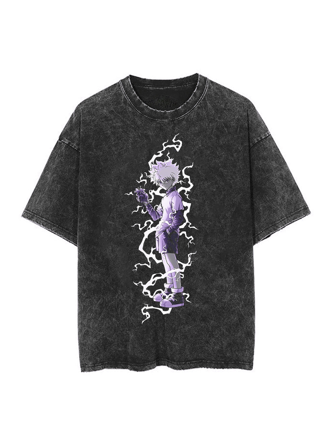 KILLUA BLITZ VINTAGE OVERSIZE T-SHİRT-HUNTER X HUNTER