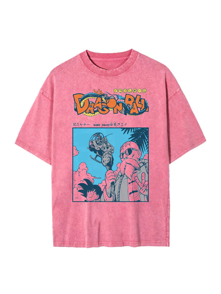 MASTER ROSHI VINTAGE OVERSIZE T-SHİRT-DRAGON BALL