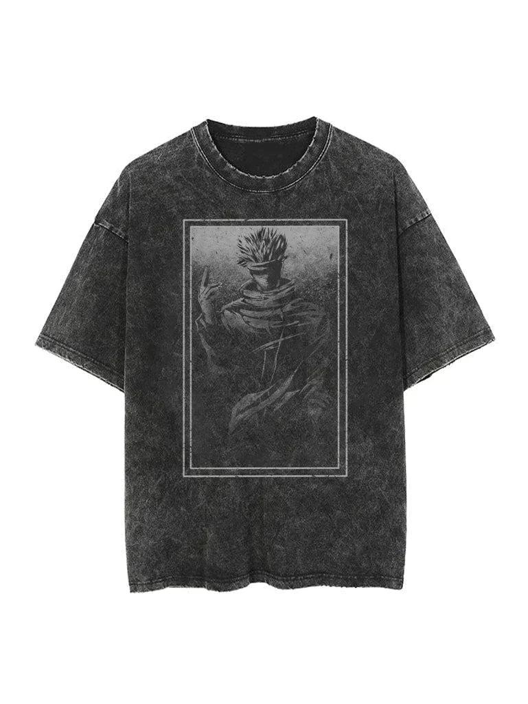 GOJO SATORU VINTAGE OVERSIZE T-SHİRT-JUJİTSU KASİEN