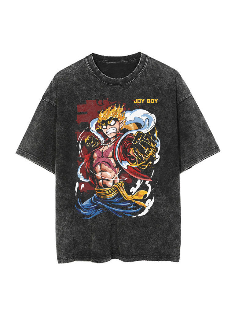 Joy Boy Luffy Vintage T-SHİRT-ONE PİECE
