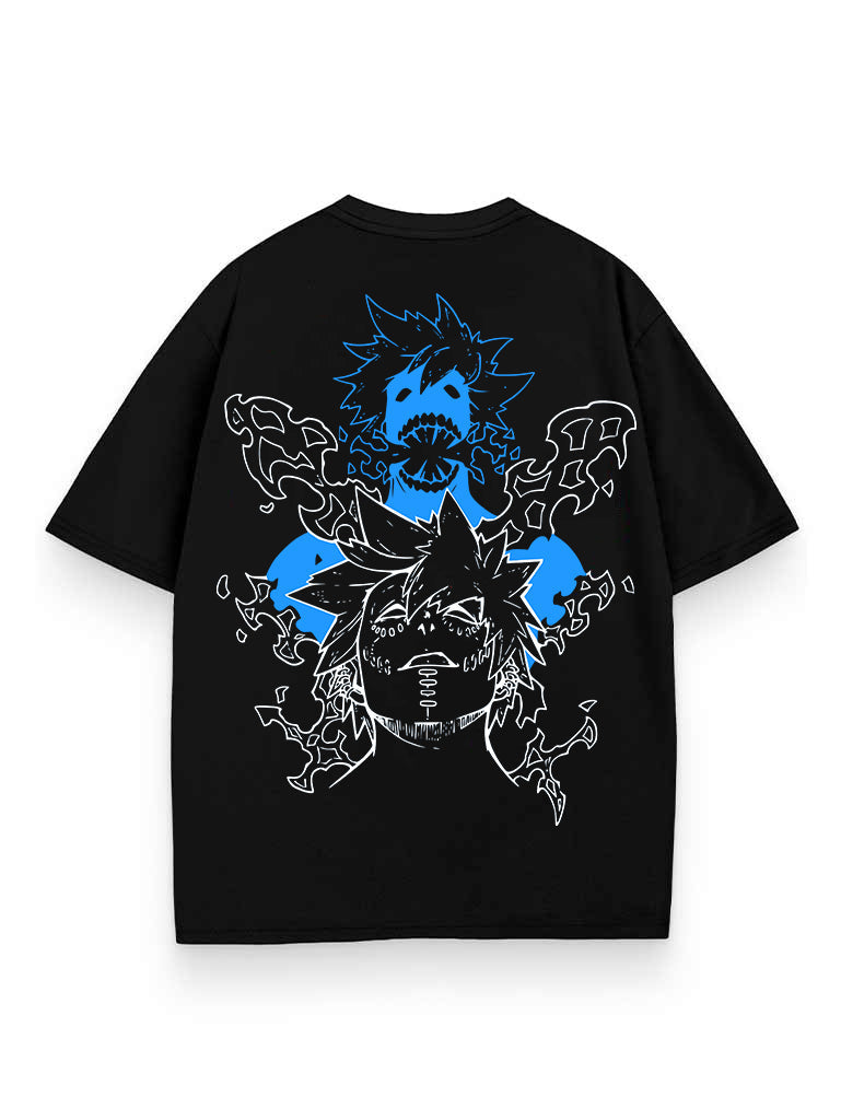 BLUE INFERNO DABI 2-SIDED OVERSIZE T-SHİRT-MY HERO ACEDEMİA