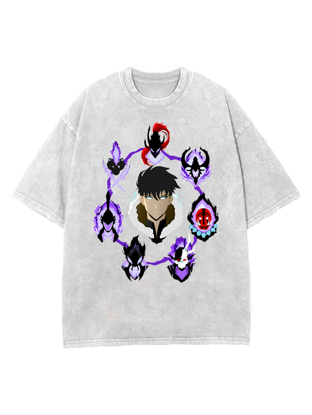 SHADOW MONARCH VINTAGE OVERSIZE T-SHİRT-SOLO LEVELİNG