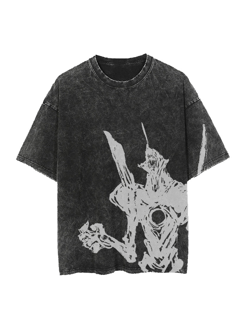 EVANGELION ART VINTAGE T-SHİRT