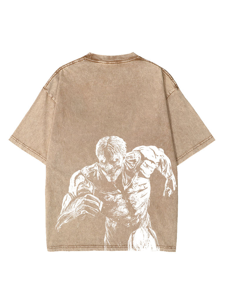 Reiner 2-Sided Vintage T-SHİRT-ATTACK ON TİTAN