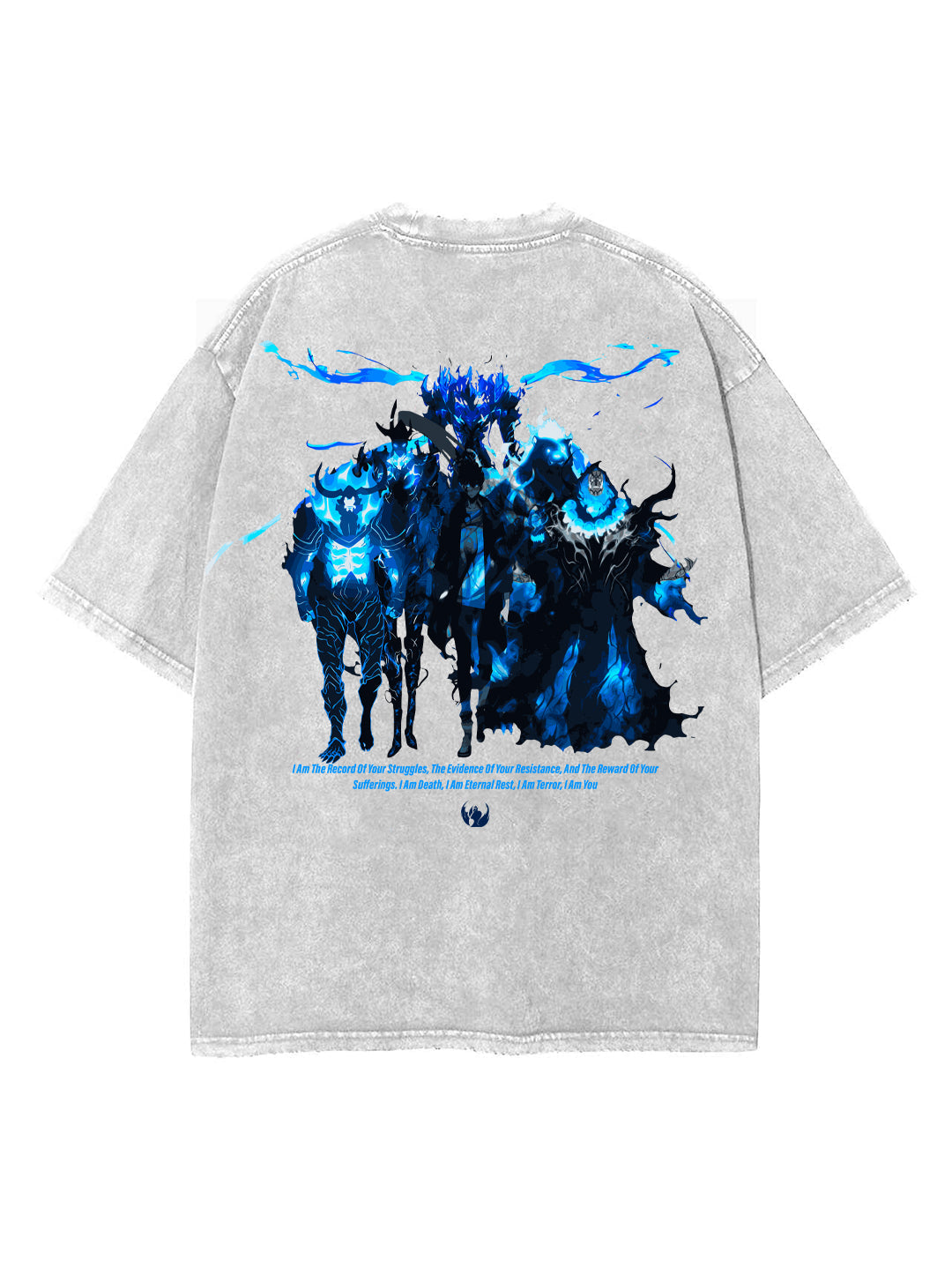 THE SHADOW ARMY 2-SIDED VINTAGE OVERSIZE T-SHİRT-SOLO LEVELİNG