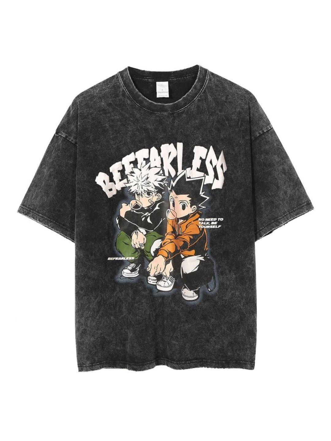 BE FEARLESS VINTAGE T-SHİRT-HUNTER X HUNTER