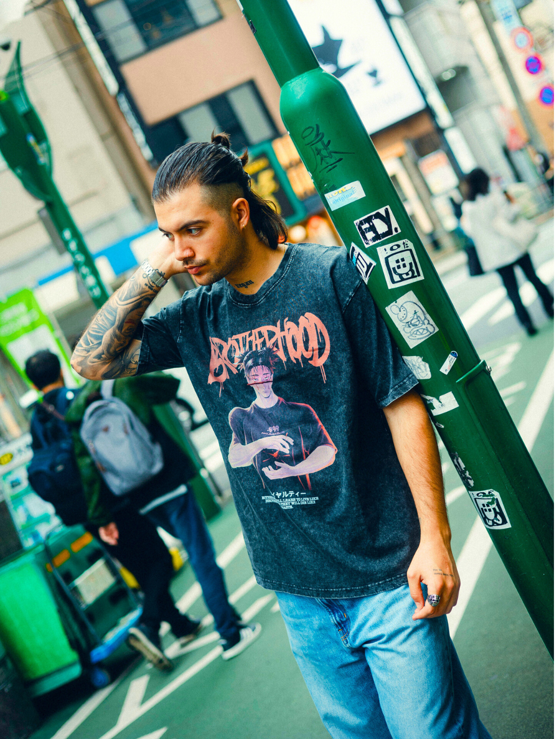CHOSO QUOTES VINTAGE OVERSIZE T-SHİRT-JUJİTSU KAİSEN