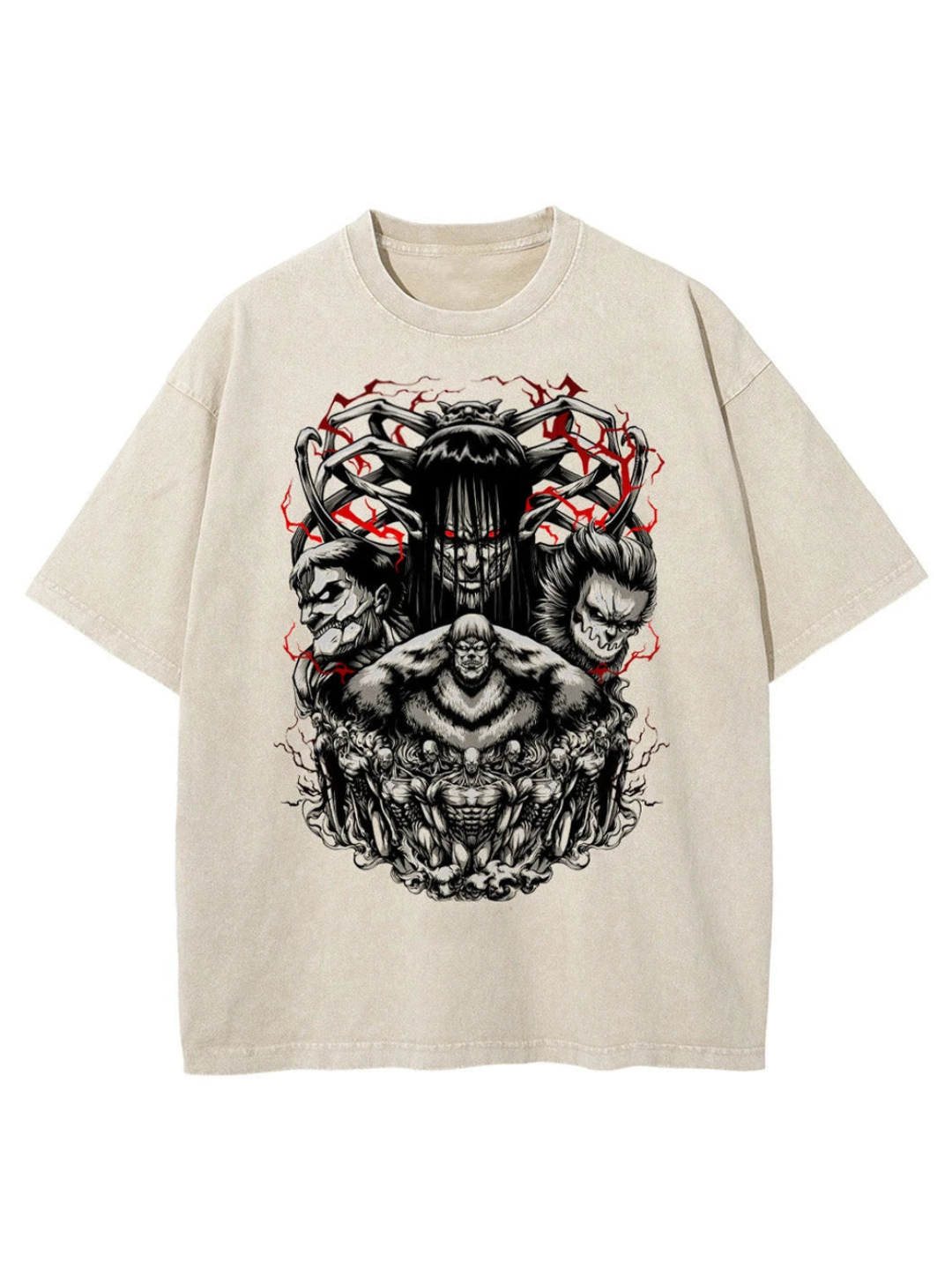 CHAOS REIGNS RUMBLE VINTAGE T-SHİRT-ATTACK ON TİTAN