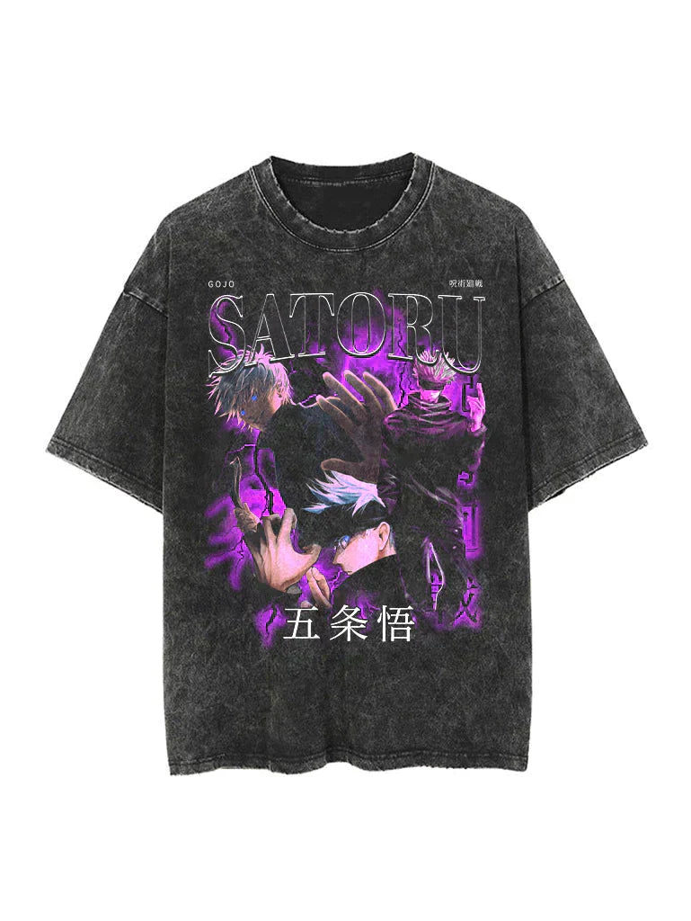 GOJO VINTAGE OVERSIZE T-SHİRT-JUJİTSU KAİSEN