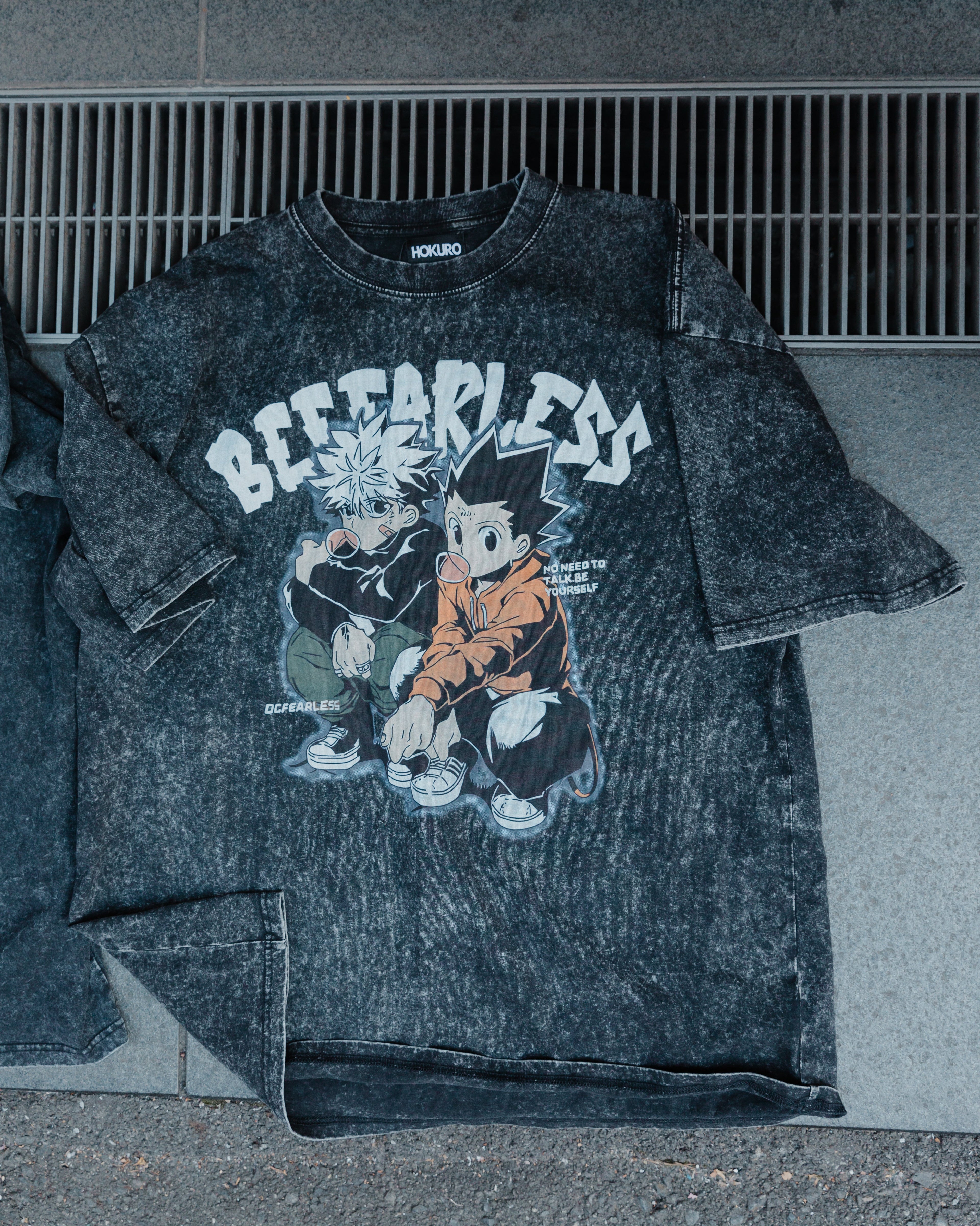 BE FEARLESS VINTAGE T-SHİRT-HUNTER X HUNTER