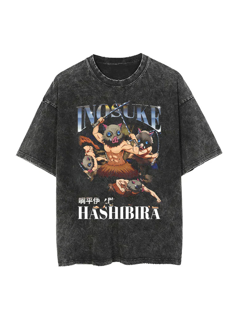 INOSUKE VINTAGE OVERSIZE T-SHİRT-DEMON SLAYER