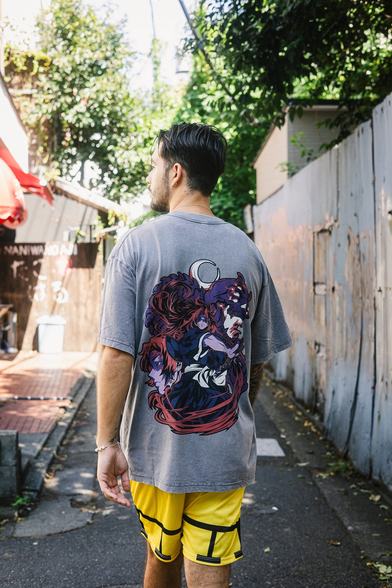 2-SIDED KOKUSHIBO VINTAGE OVERSIZE T-SHİRT-DEMON SLAYER