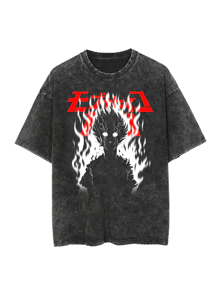 MOB PSYCHO VINTAGE OVERSIZE T-SHİRT-MOB PYSCHO 100