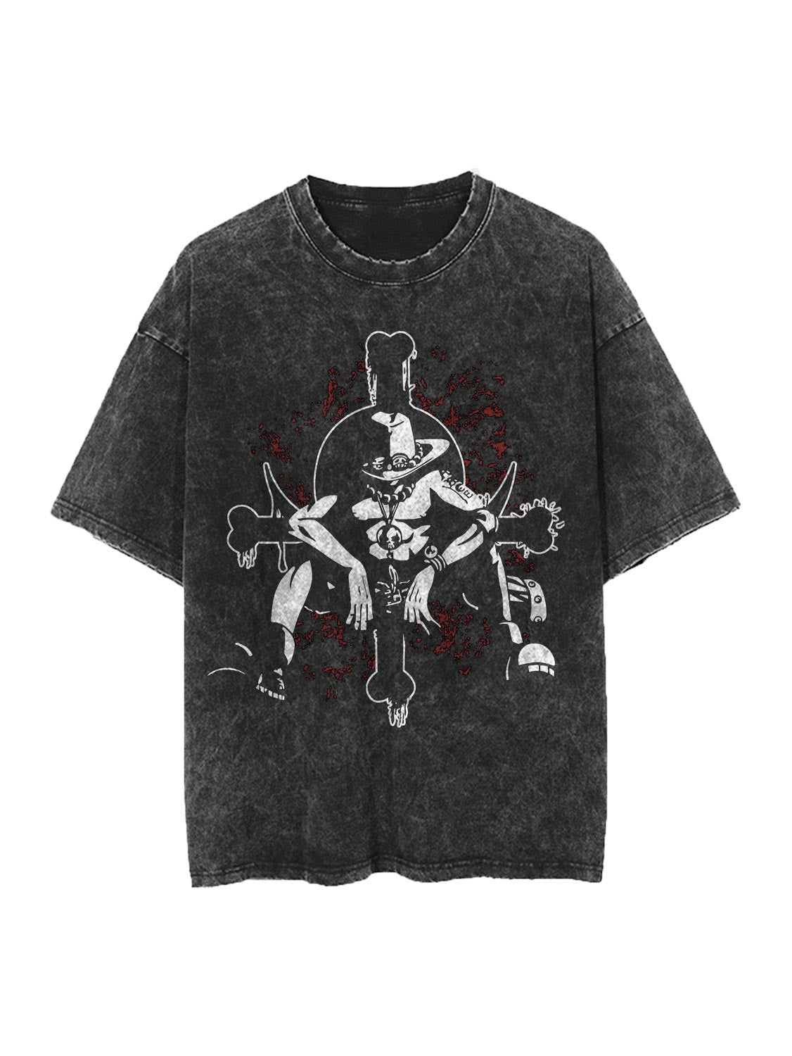 PORTGAS D ACE VINTAGE OVERSIZE T-SHİRT-ONE PİECE