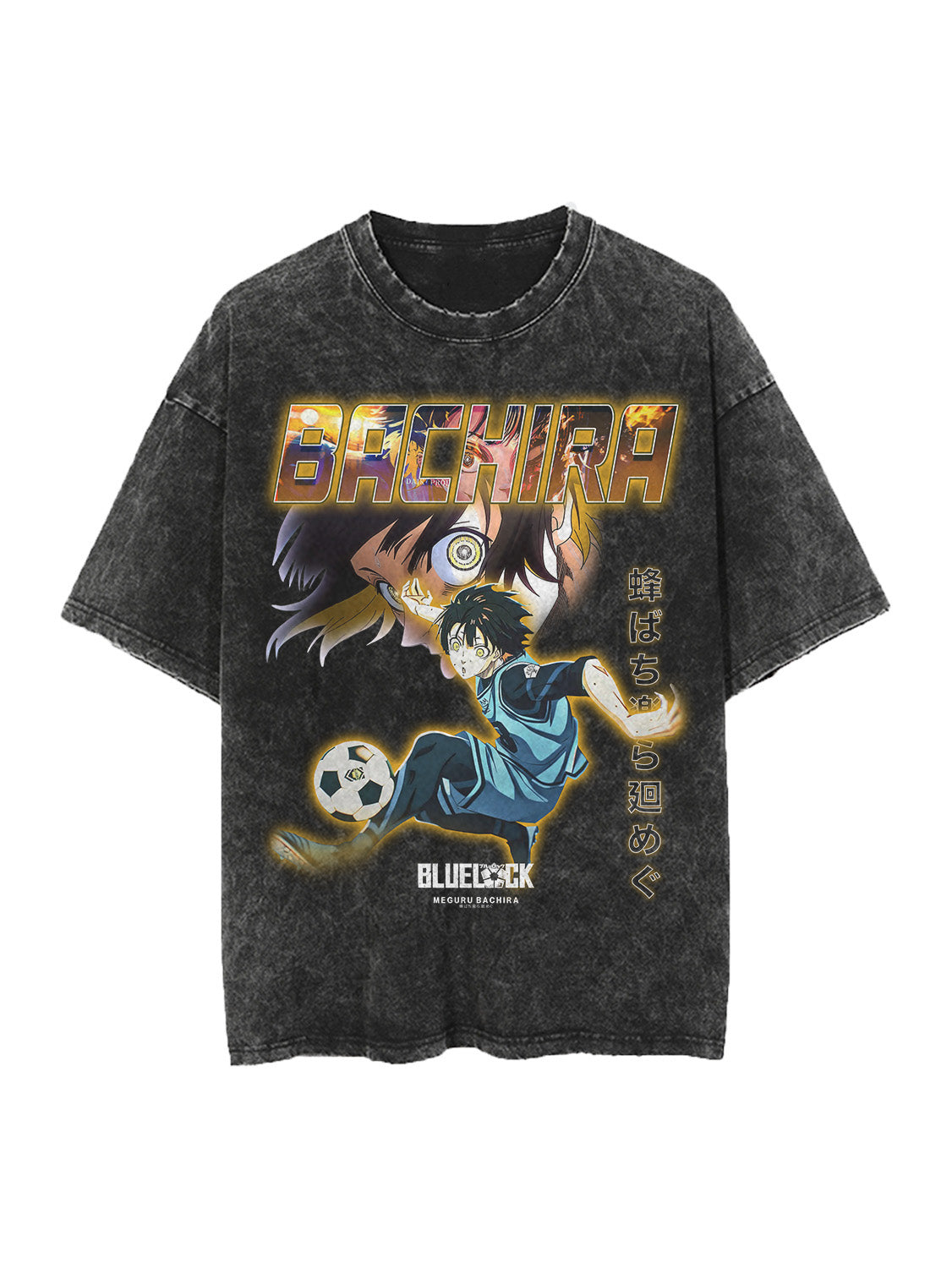 BACHIRA VINTAGE OVERSIZE T-SHİRT-BLUE LOCK
