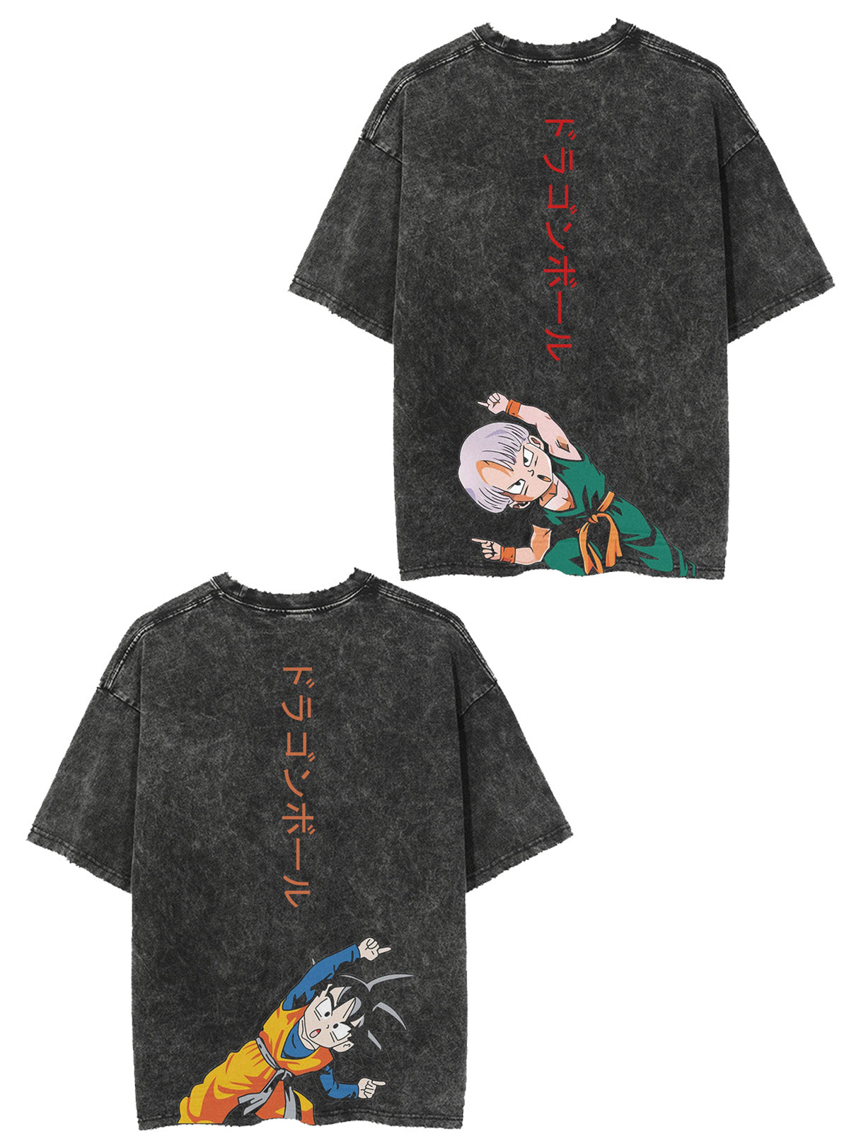 TRUNKS X GOTEN FUSION VINTAGE OVERSIZE T-SHİRT-DRAGON BALL