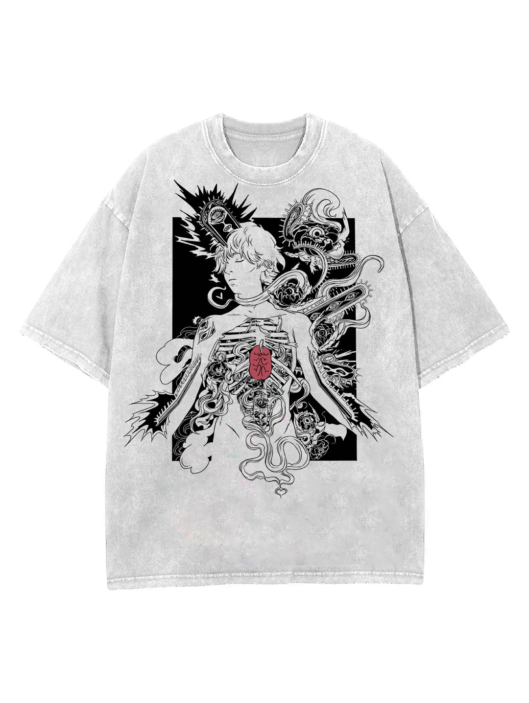 DENJI VINTAGE OVERSIZE T-SHİRT-CHAİNSAW MAN