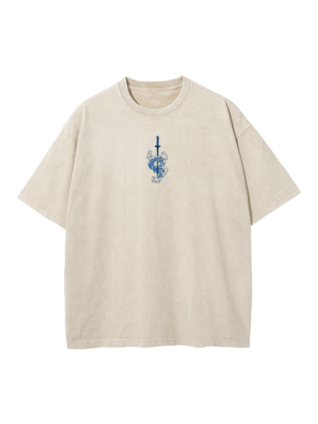 TANJIRO WATER BREATHING 2-SIDED VINTAGE T-SHİRT-DEMON SLAYER