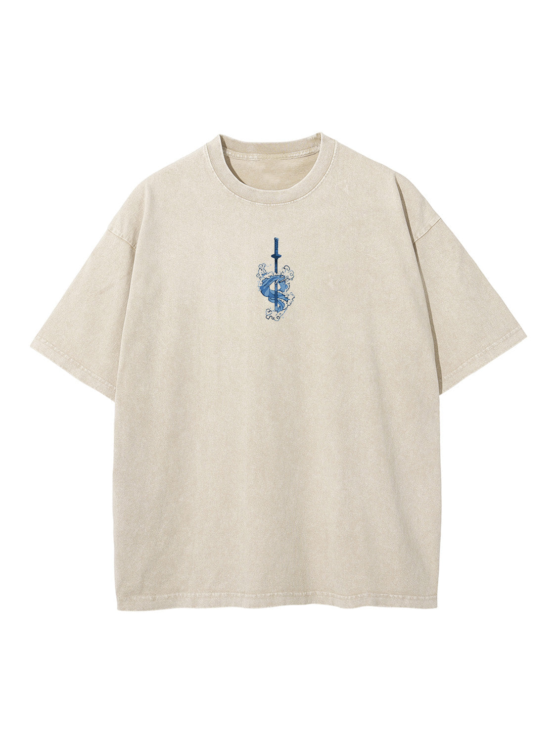 TANJIRO WATER BREATHING 2-SIDED VINTAGE T-SHİRT-DEMON SLAYER
