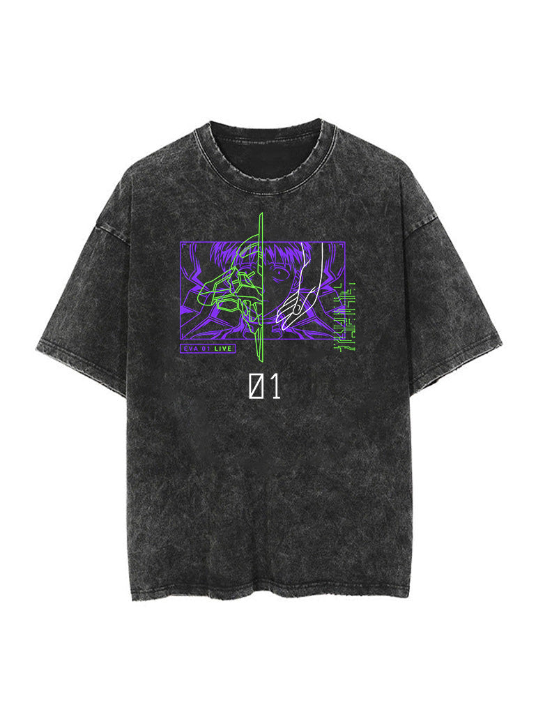 EVA VINTAGE OVERSIZE T-SHİRT-Neon Genesis Evangelion
