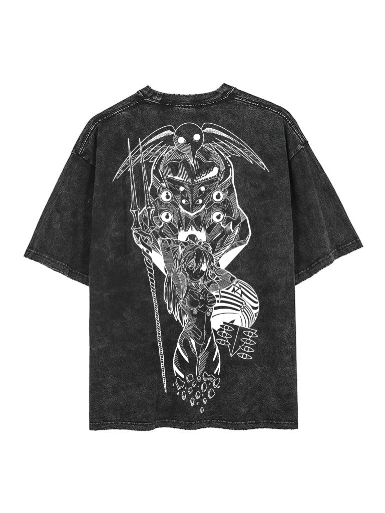 2-SIDED EVANGELION VINTAGE OVERSIZE T-SHİRT