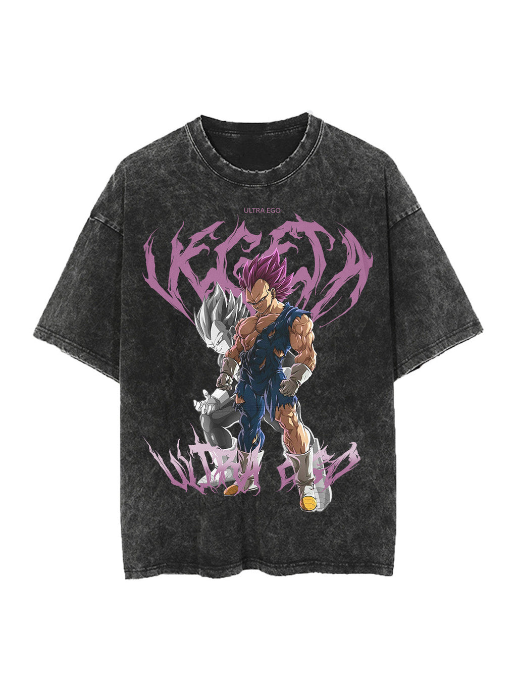 VEGETA ULTRA EGO VINTAGE OVERSIZE T-SHİRT-DRAGON BALL