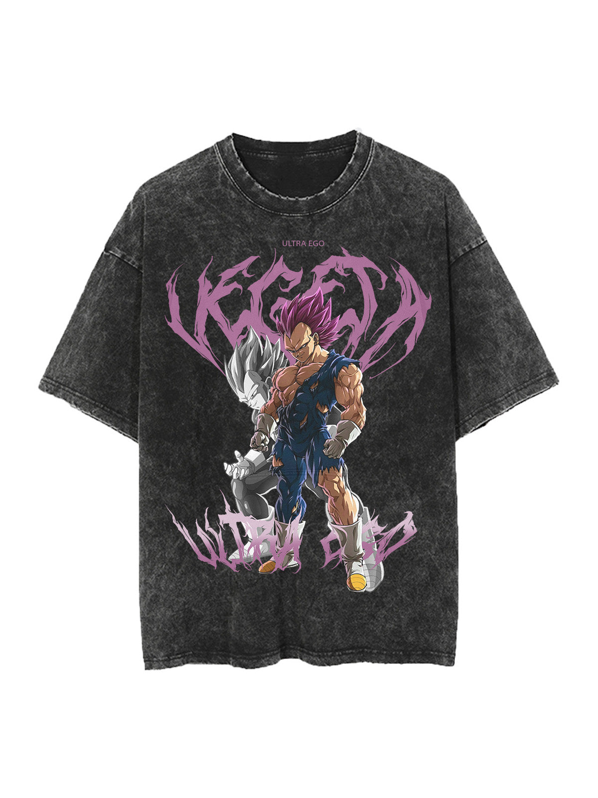 VEGETA ULTRA EGO VINTAGE OVERSIZE T-SHİRT-DRAGON BALL