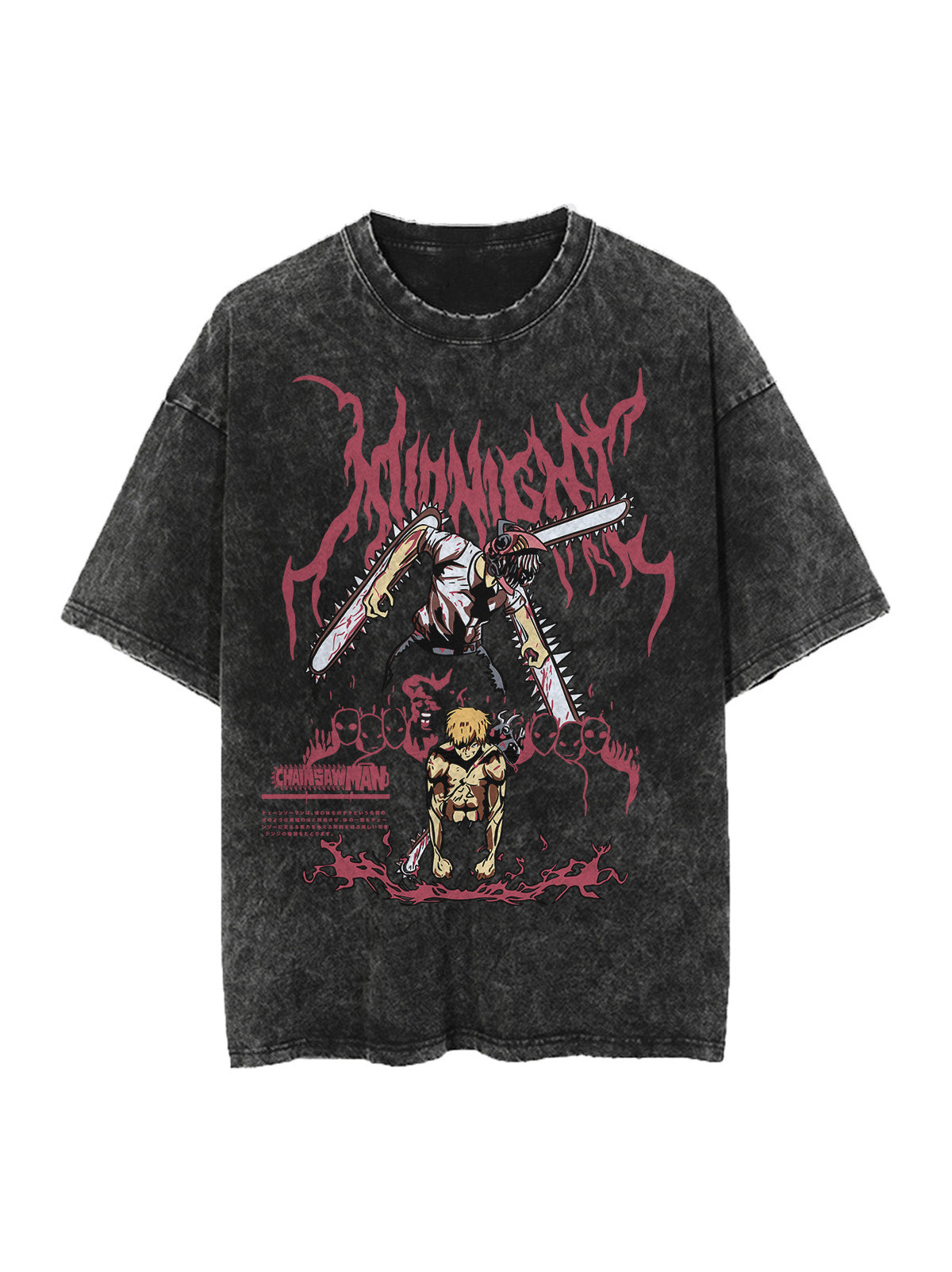 CHAINSAW MAN DENJI VINTAGE OVERSIZE T-SHİRT