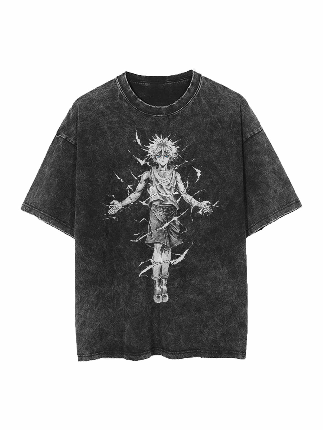 KILLUA POSE VINTAGE OVERSIZE T-SHİRT-HUNTER X HUNTER