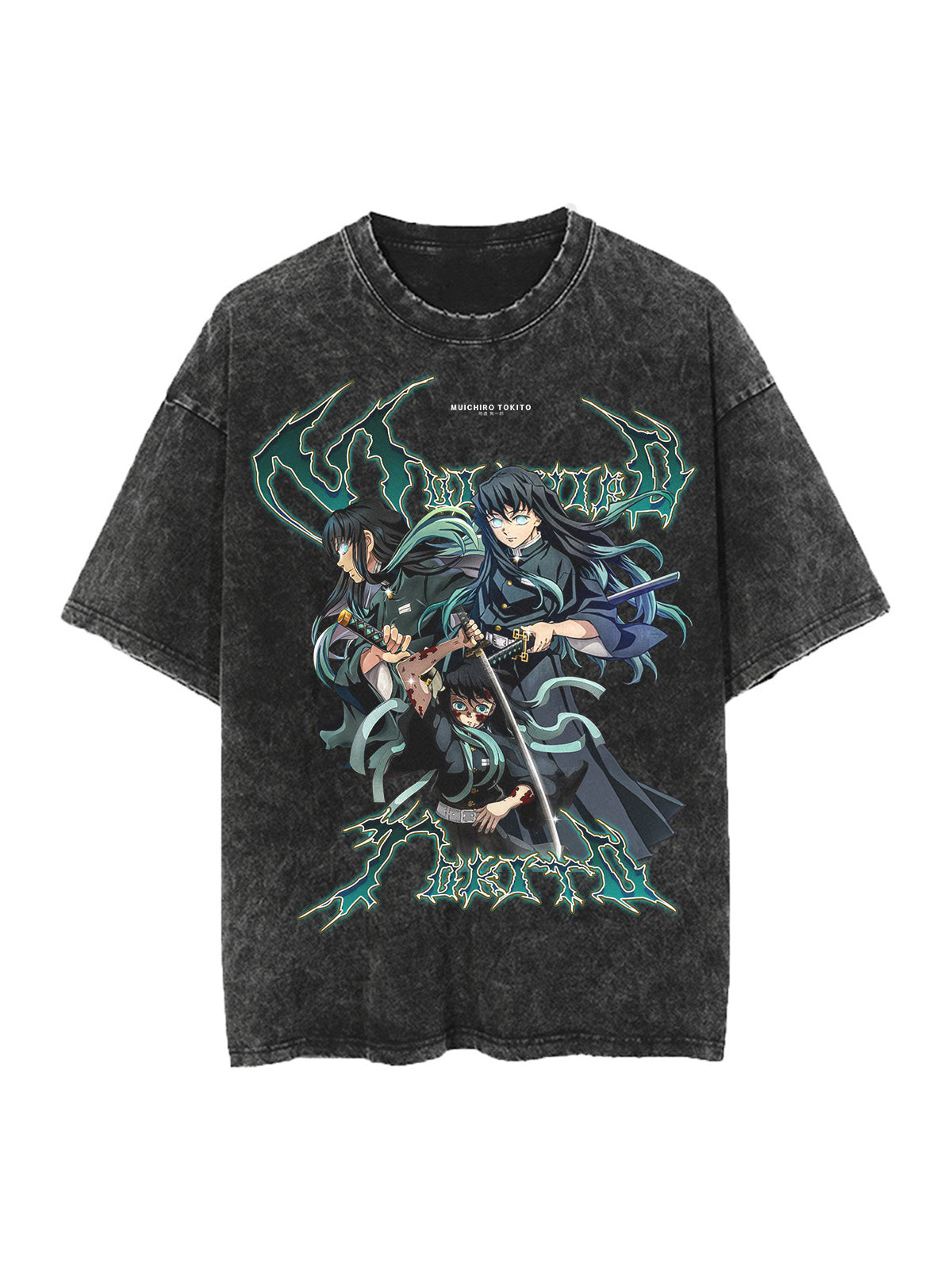 MUICHIRO VINTAGE OVERSIZE T-SHİRT-DEMON SLAYER