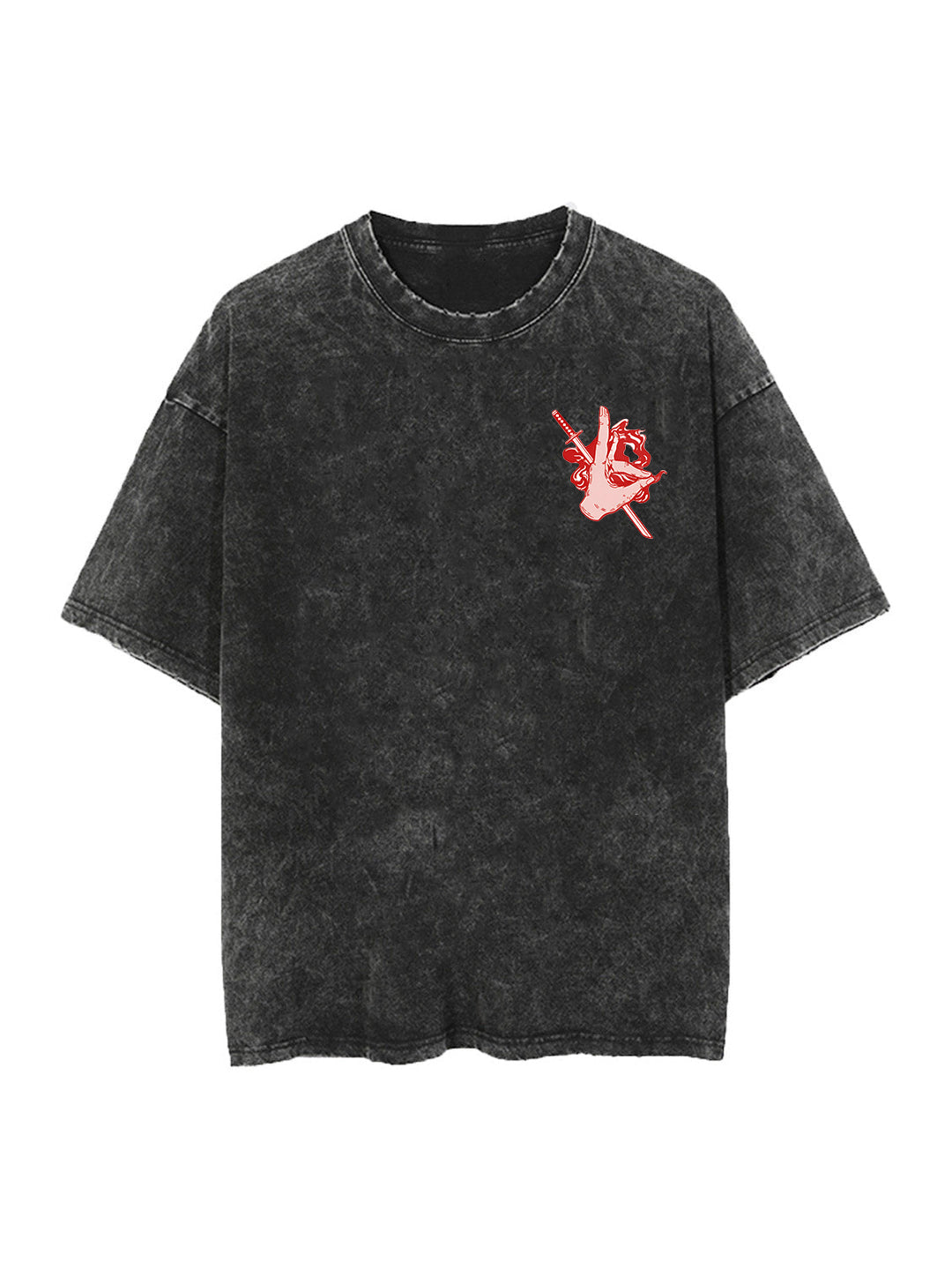 2-SIDED KON AND AKI VINTAGE OVERSIZE T-SHİRT-CHAİNSAW MAN