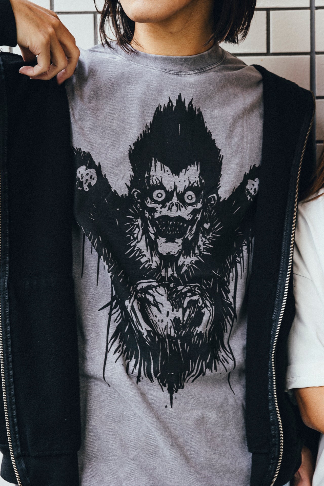 SHINIGAMI RYUK VINTAGE OVERSIZE T-SHİRT-DEATH NOTE