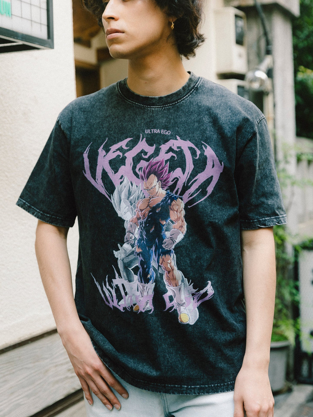 VEGETA ULTRA EGO VINTAGE OVERSIZE T-SHİRT-DRAGON BALL