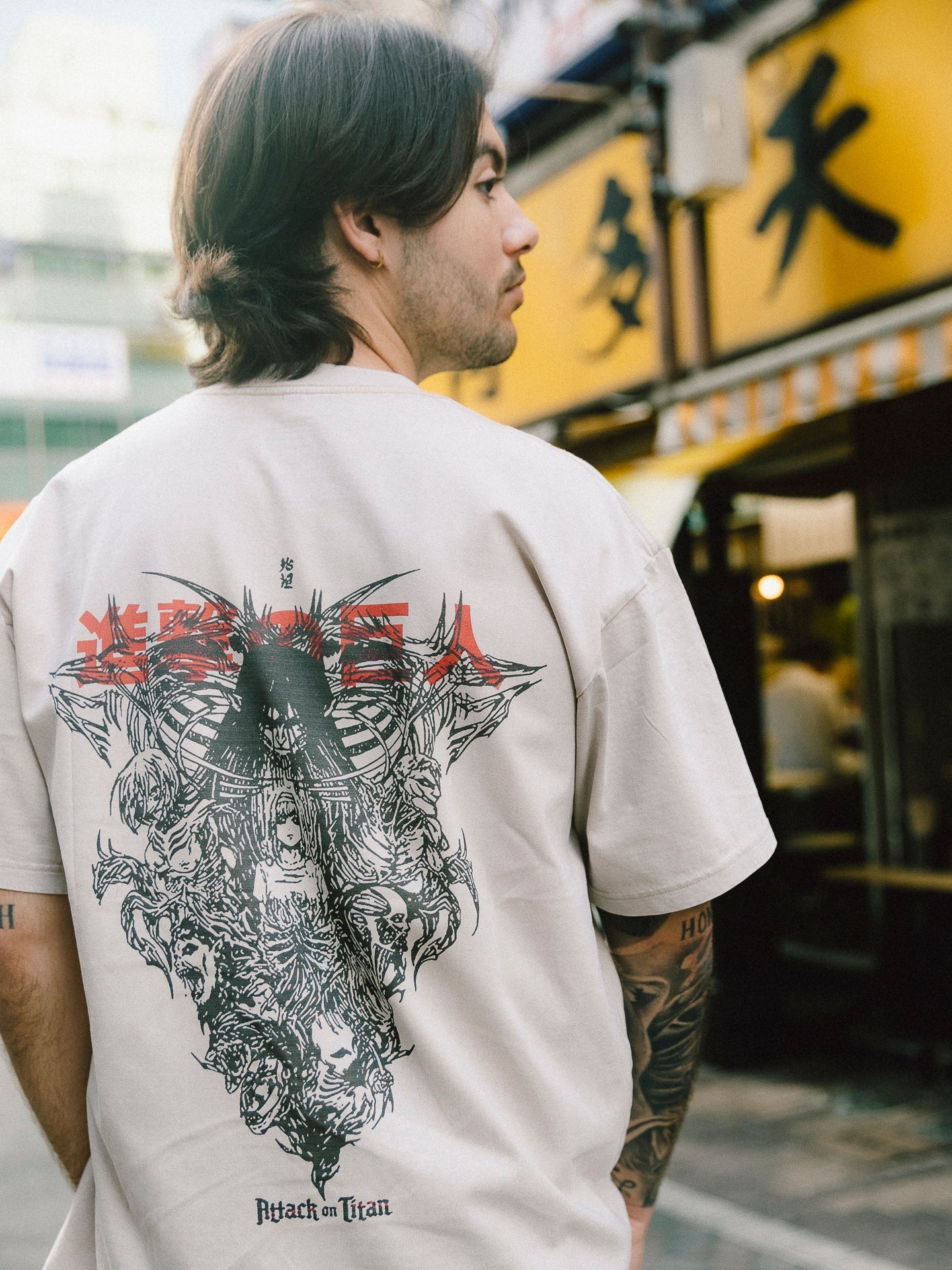 AoT 'Freedom' 2-Sided Vintage T-SHİRT-ATTACK ON TİTAN