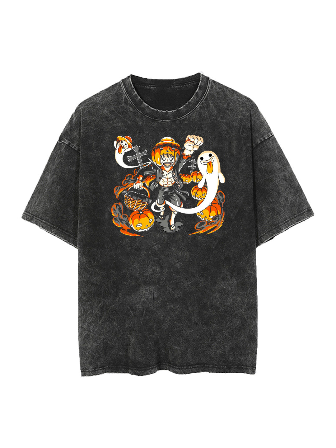 LUFFY HALLOWEEN VINTAGE OVERSIZE T-SHİRT-ONE PİECE
