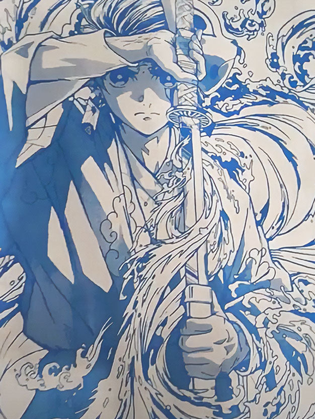 TANJIRO WATER BREATHING 2-SIDED VINTAGE T-SHİRT-DEMON SLAYER