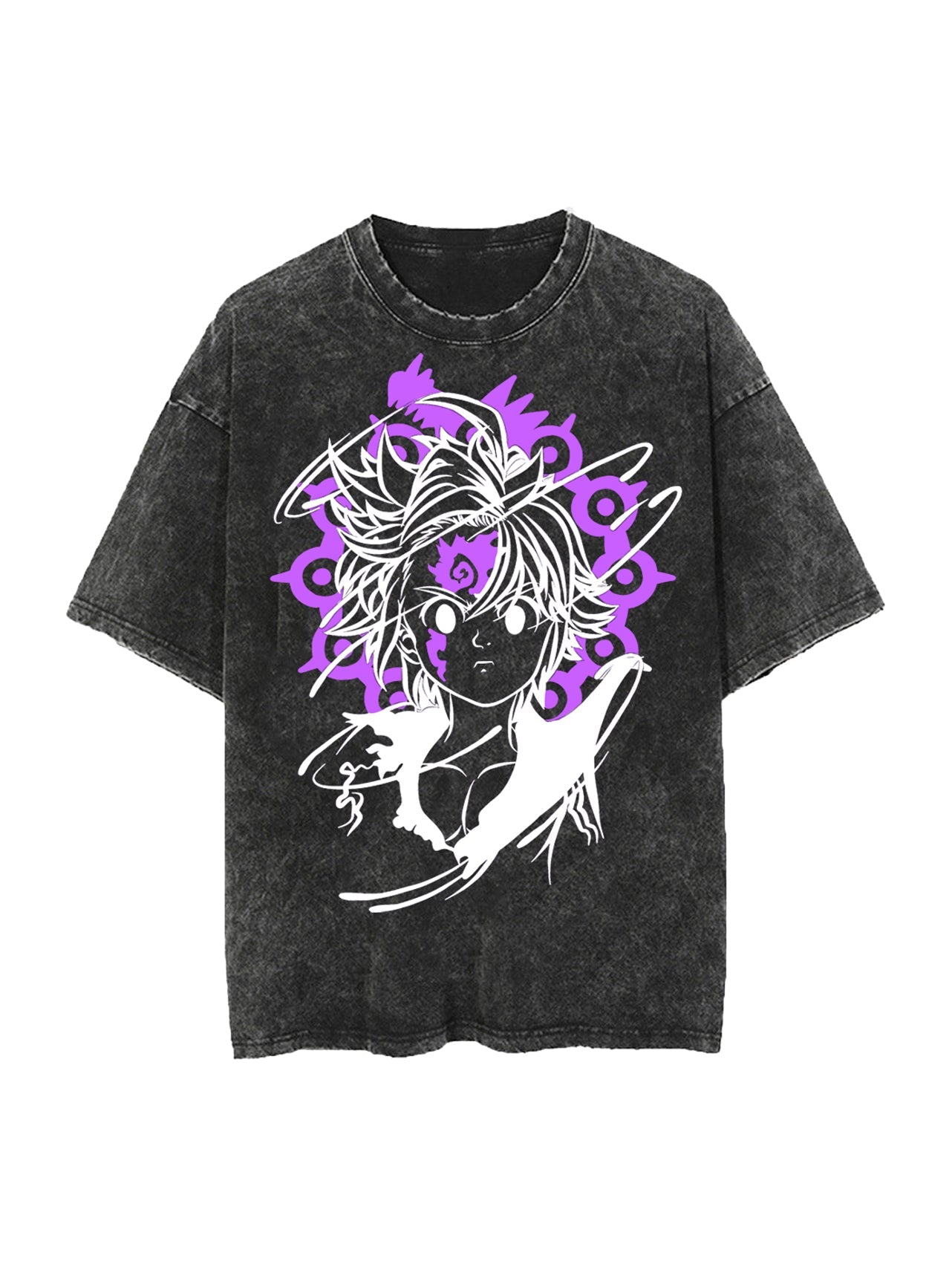 WRATH SIN MELIODAS VINTAGE OVERSIZE T-SHİRT-THE SEVEN DEADLY SİNS