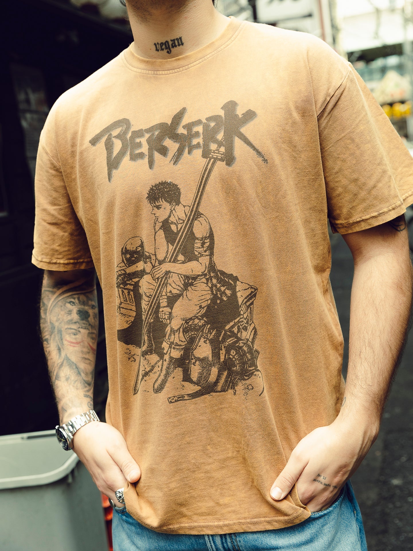 BERSERK GUTS VINTAGE OVERSIZE T-SHİRT