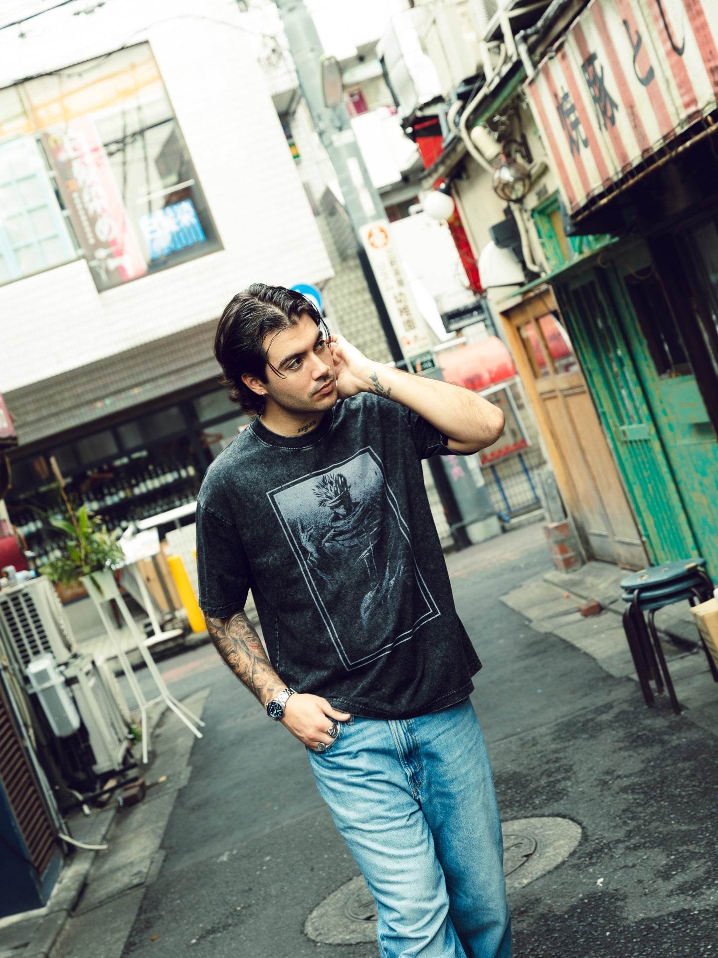 GOJO SATORU VINTAGE OVERSIZE T-SHİRT-JUJİTSU KASİEN