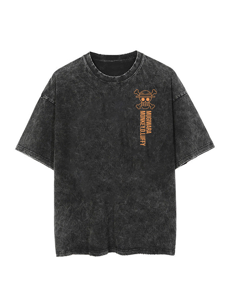 STRAW HAT LUFFY VINTAGE OVERSIZE T-SHİRT-ONE PİECE