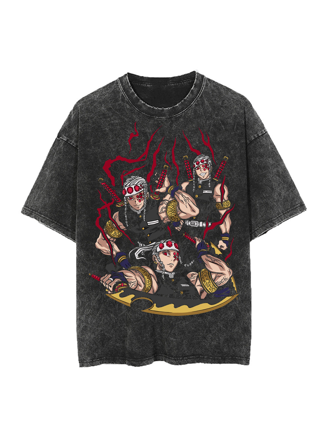 TENGEN VINTAGE OVERSIZE T-SHİRT-DEMON SLAYER