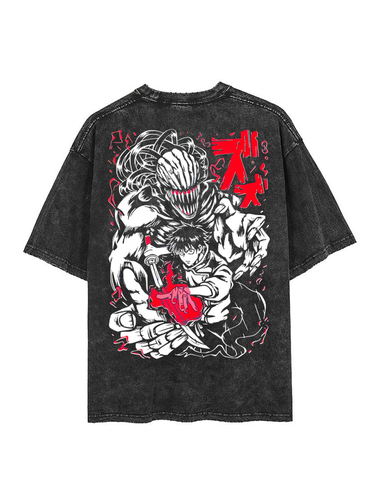 2-SIDED YUTA VINTAGE OVERSIZE T-SHİRT-JUJİTSU KAİSEN