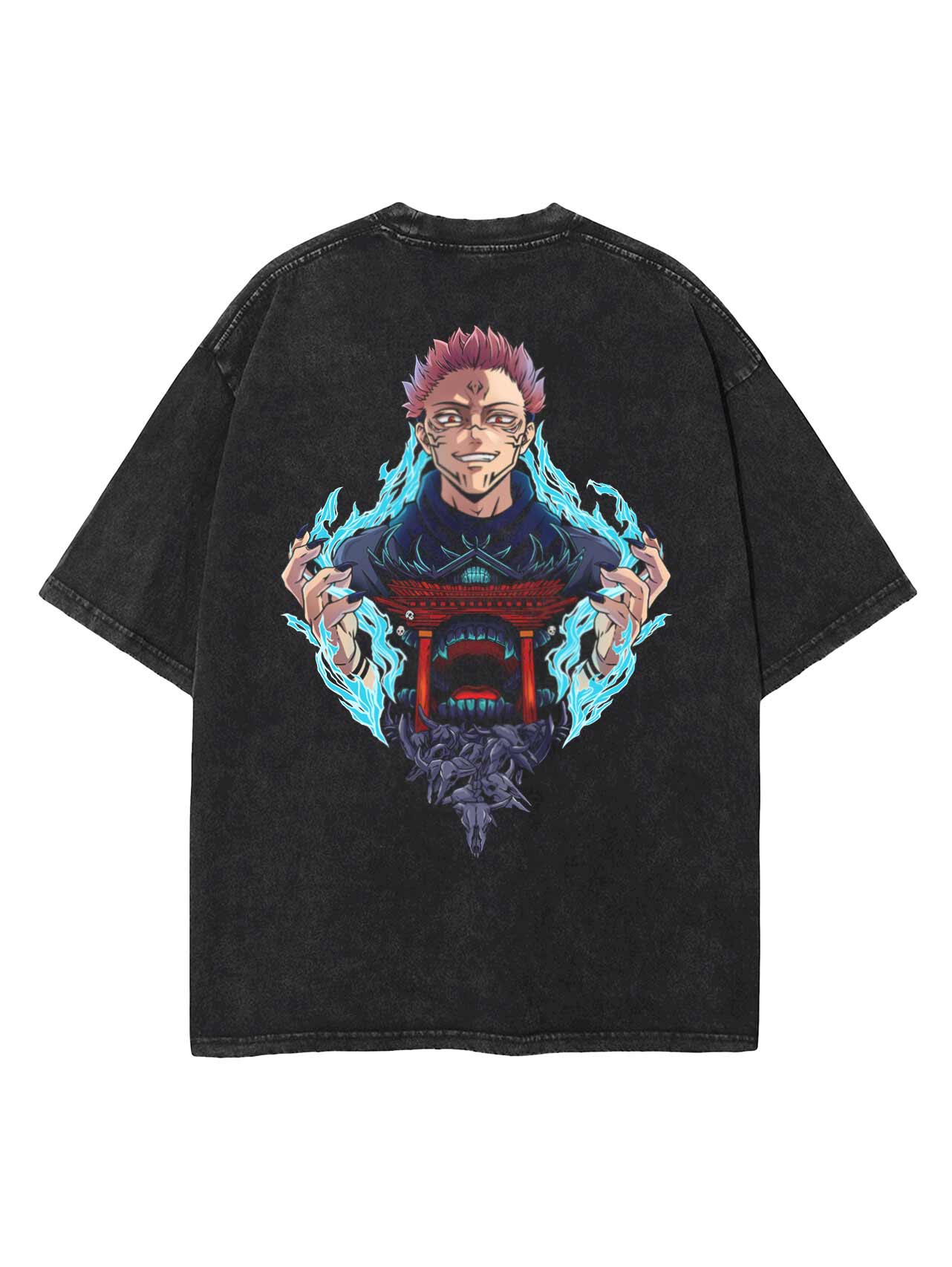 YUJI vs SUKUNA VINTAGE OVERSIZE T-SHİRT-JUJİTSU KAİSEN